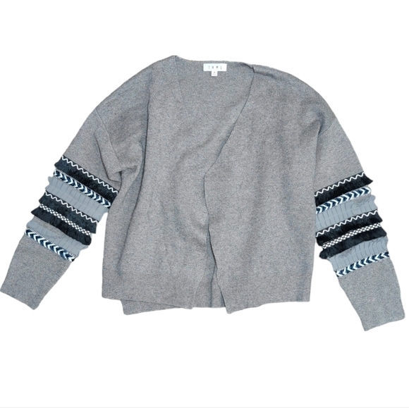 THML Open Cardigan Fringe Trim Sleeve Size M - Picture 1 of 7